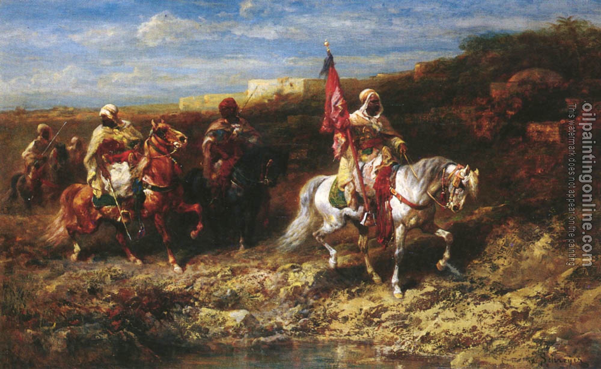 Adolf Schreyer - Arab Horseman In A Landscape